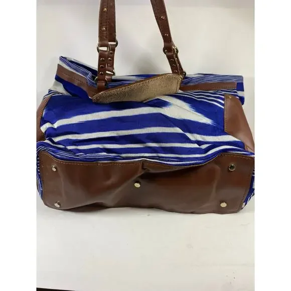 Missoni Fiammato Blue Striped Bag NWT - Picture 2 of 10